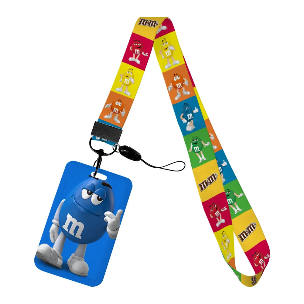 New Candy Design Lanyard Keychain ID Bus Card Cover Student Badge Holder Pass Hang Rope Lariat Gifts Keys Straps Accessories