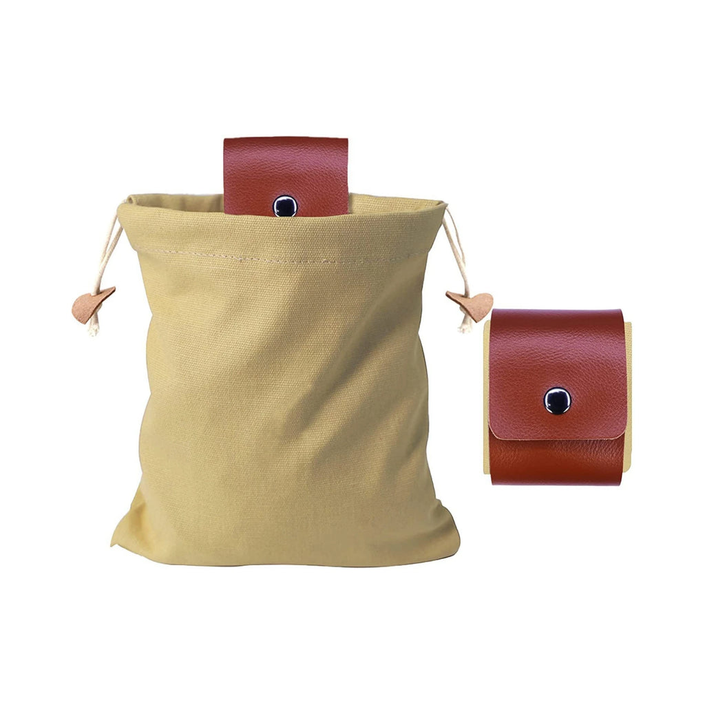 Outdoor Foraging Case Bag Leather Bushcraft Bag Vegetable Harvest Garden Fruit Picking Waist Tools Storage Hanging Pouch Camping