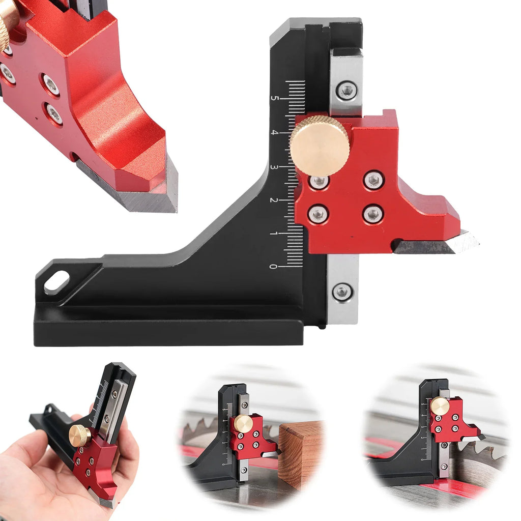 Height Gauge Depth Aluminum Alloy DIY Woodworking Tablesaw Height Measurement Tool for Table Saw Router Table Drill Press