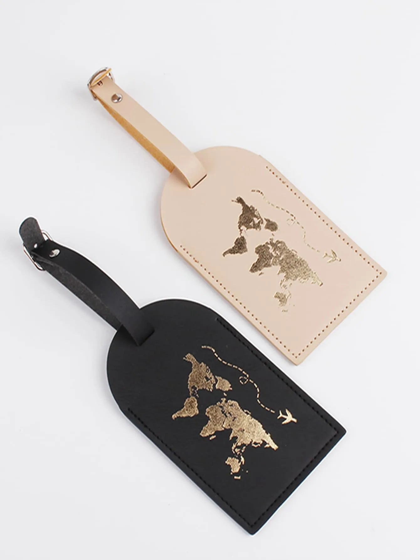 2PCS Map Luggage Tag Hanging Tag With Name ID Cards Anti-lost Lightweight Travel Accessories For Flight for Lovers Gifts