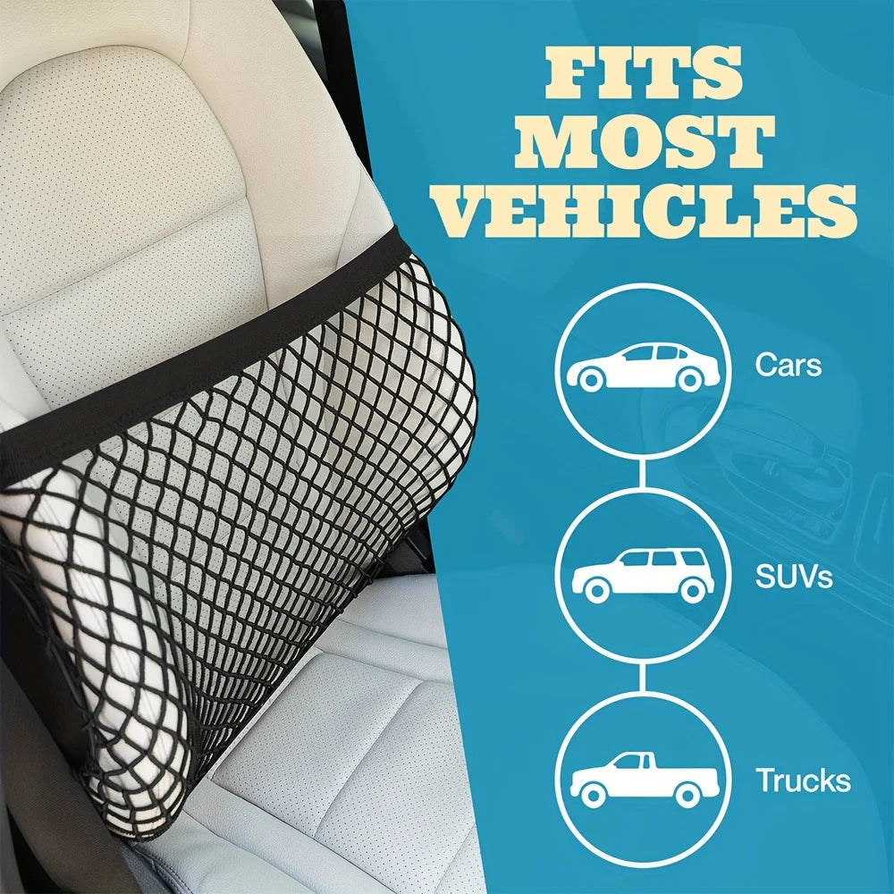 50*40cm Car Seat Net, Strap Design, Black, Universal for Car, SUV, Truck