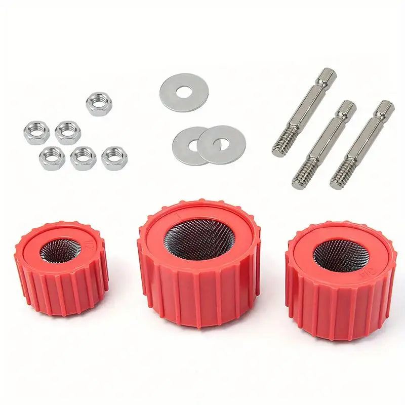 3/9Pcs Copper Pipe Cleaner Set for Power Drill Tube Cleaning Brush Cleans Copper Pipes Tubes and Fittings for Soldering