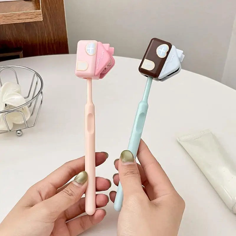 Cute House Shaped Waterproof Toothbrush Head Dust Cover Portable Travel Bathroom Toothbrush Protective Organizer