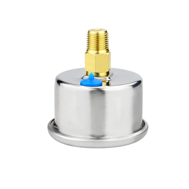 MAIRUIKESI Liquid filled Pressure Gauge 40mm(1.5 inch)  Axial Connection Stainless Steel Case Brass Joint Water Gas Manometer
