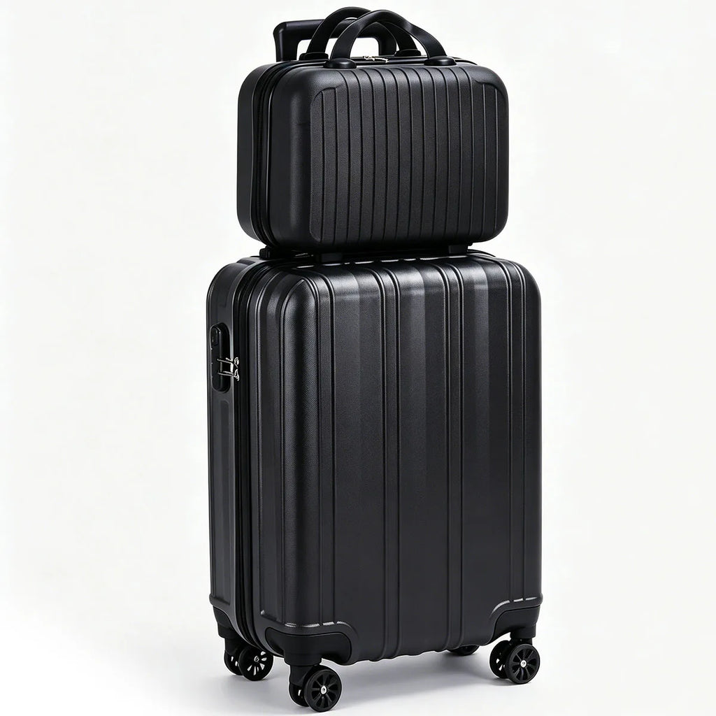 2 Piece Hardside Luggage Set - 20 Inch Carry On Suitcase with TSA Lock, USB Port & Silent Spinner Wheels, Lightweight PC+ABS Travel Luggage for Business Trip