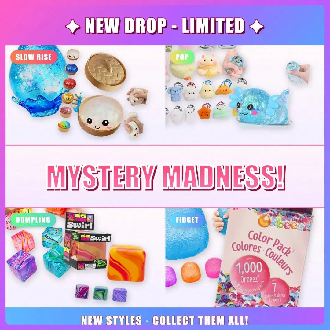 100+Pcs Squishy Blind Box Fidget Toys Slow Rebound Animal Figures Stress Relief Party Favors for Kids