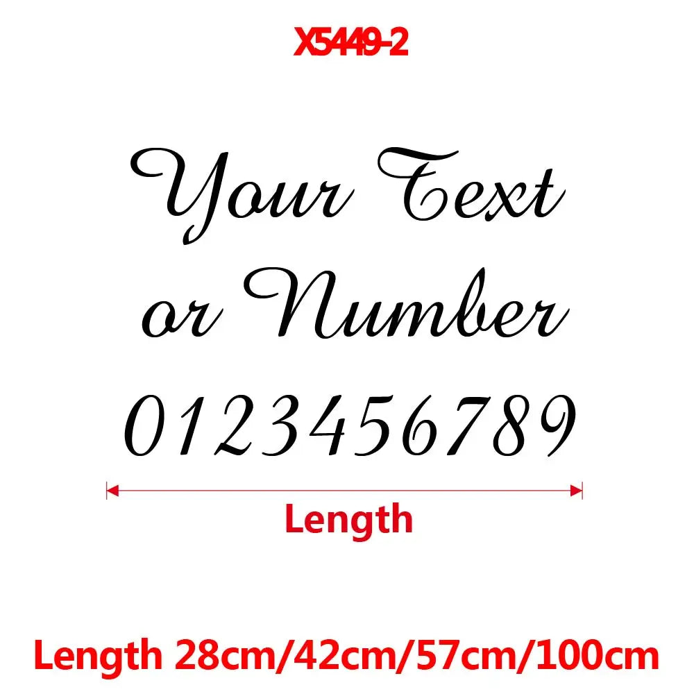1PC Personalized Business Advertising Text Vinyl Sticker For Car Window Decor Custom Commercial Auto Rear Windshield Decal