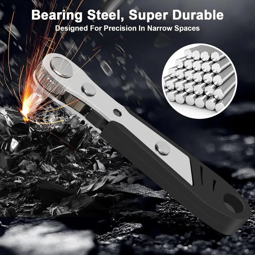 Degree Right Angle, Angled and Offset Screwdrivers for Tight Spaces. Practical, Multifunctional, Professional Mini Ratchet Set