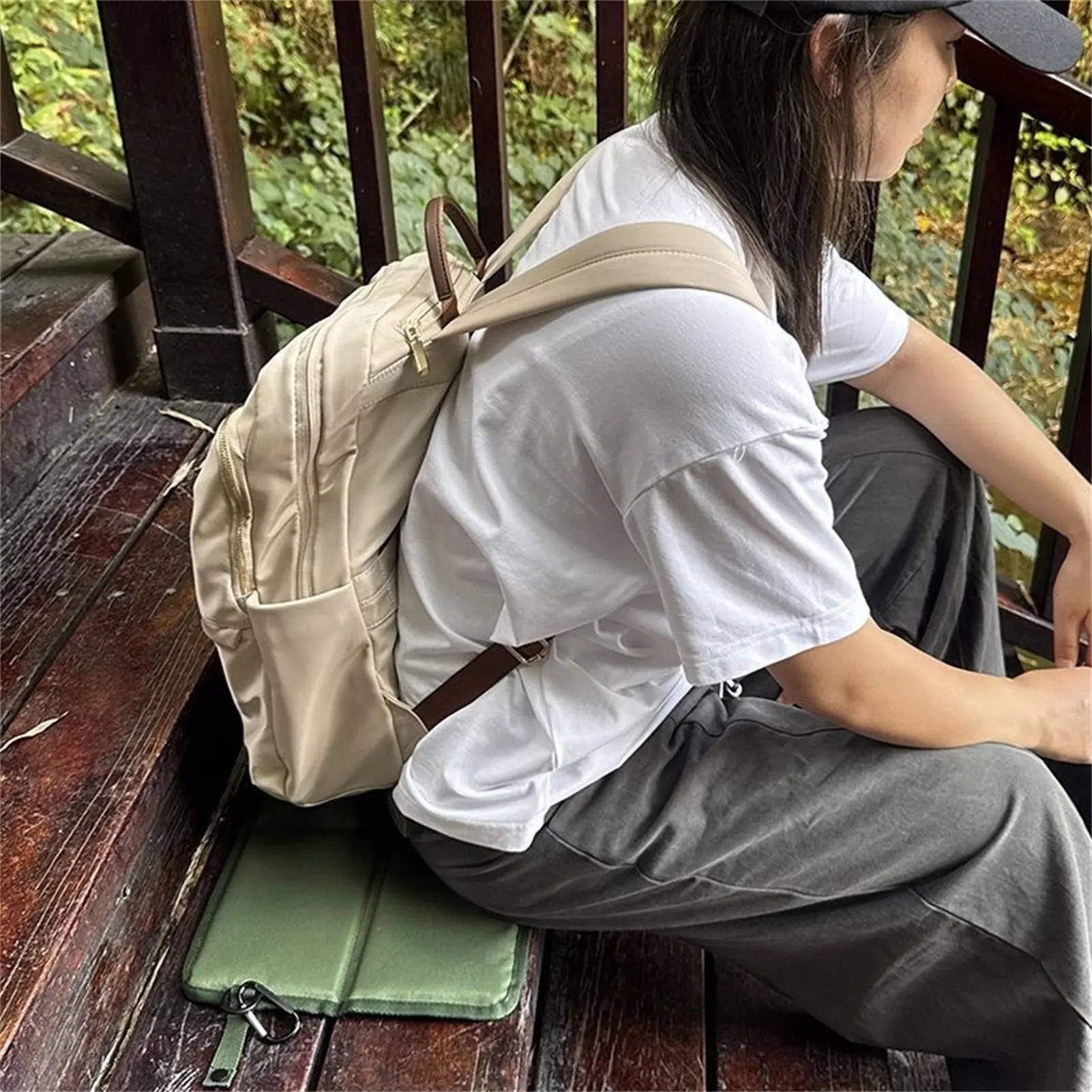 Oxford Cloth Folding Camping Seat Pad Waterproof Thickened Portable Moisture-proof Pad for Hiking Trekking Outdoor Activities