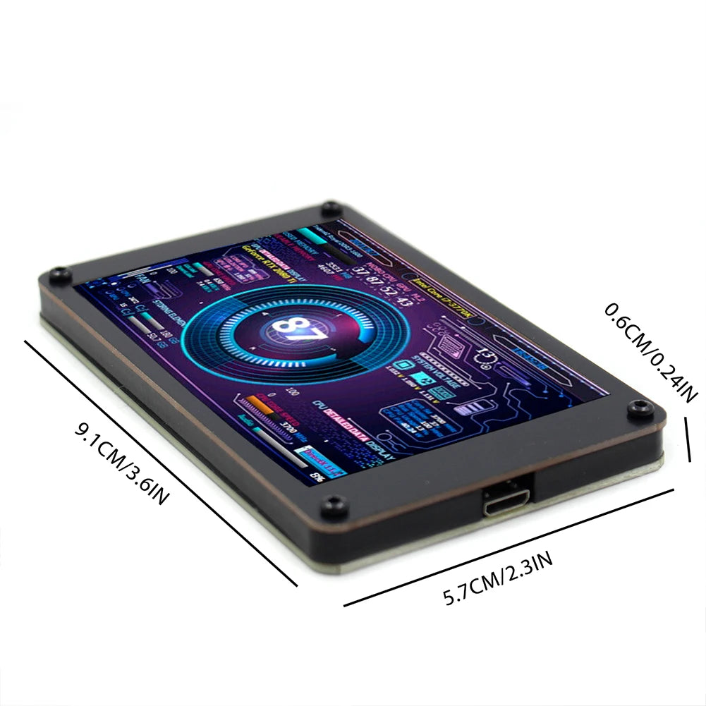 Dual USB PC Secondary Display 3.5 Inch IPS DIY Computer Temperature Monitoring CPU GPU RAM HDD Acrylic for Mini ITX Case AIDA64