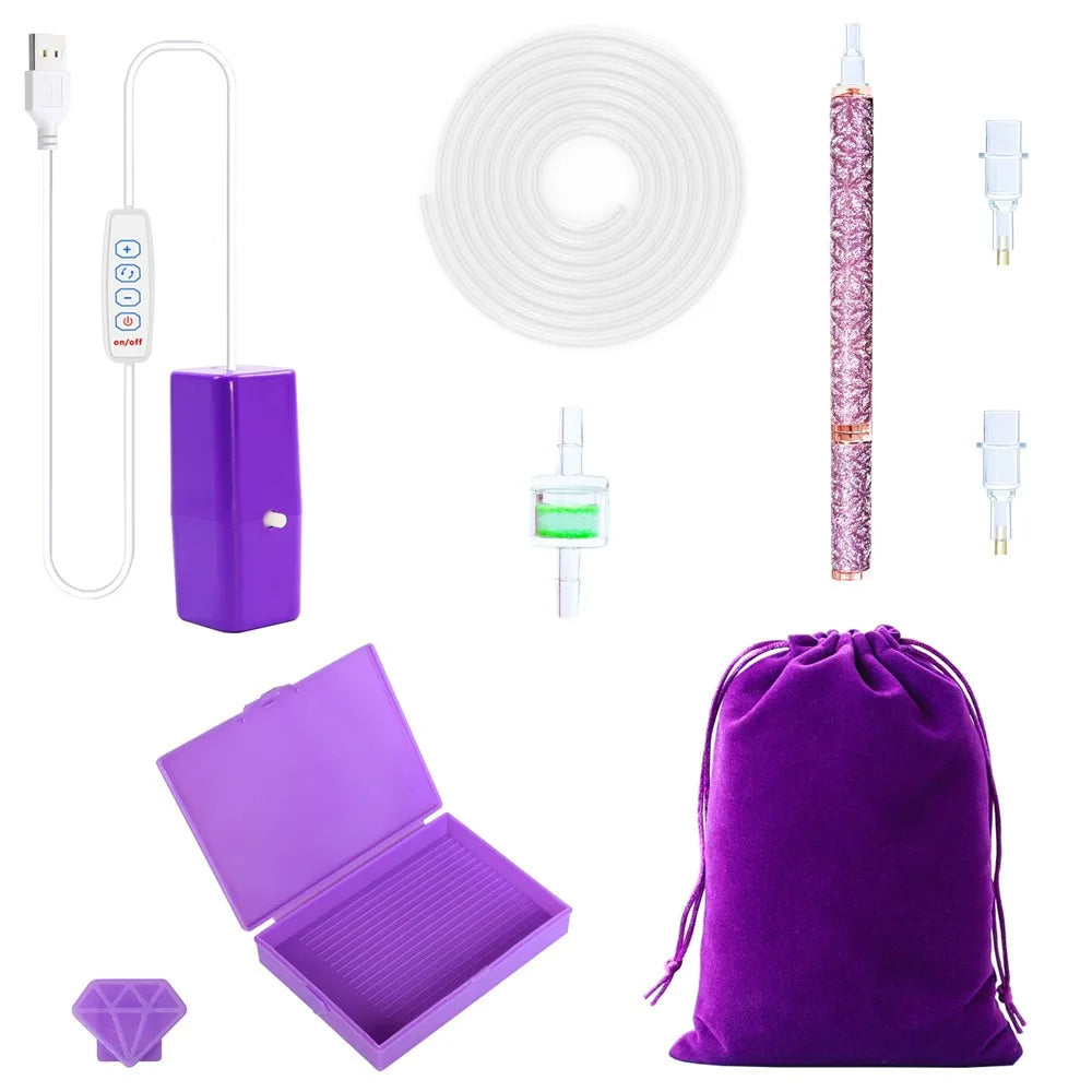 Electric Vacuum Diamond Painting Pen Kits USB Powered Diamond Painting Suction Device for 5D Diamond Painting Tool