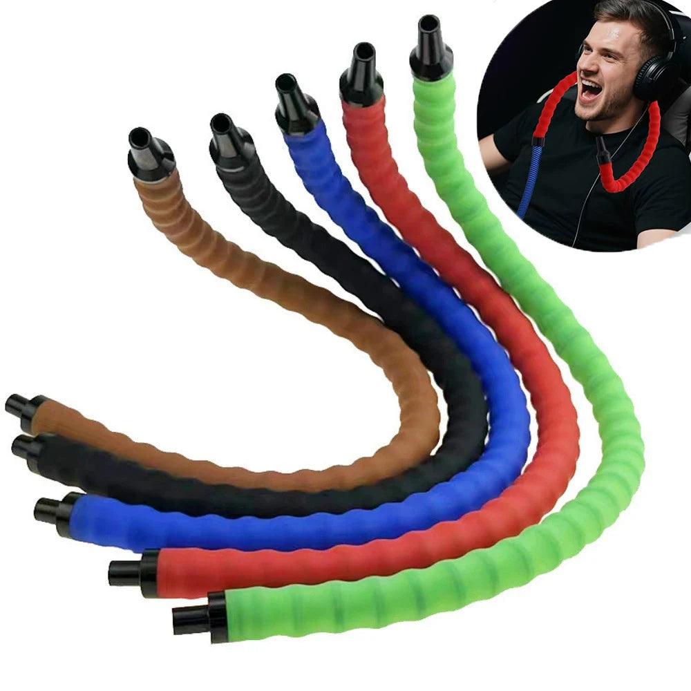 Hookah hose Flexible Neck Strap with Silicone Tube for Comfortable Shisha Hand Free Hookah Hose
