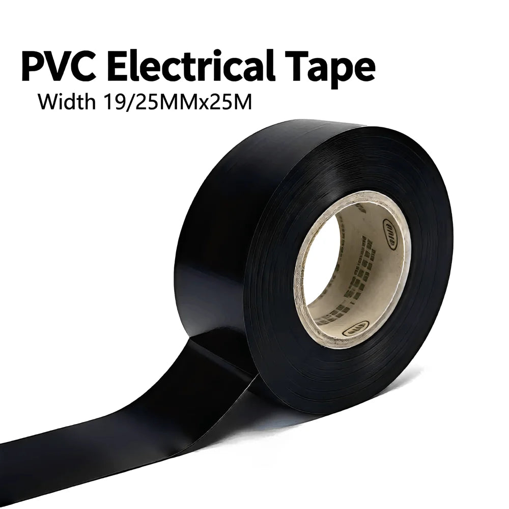 PVC Tape Width 19/25MMx25M Electrical  Flame Retardant Insulation Tape Waterproof High-temperature Resistant Tape 3/5Rolls  ﻿