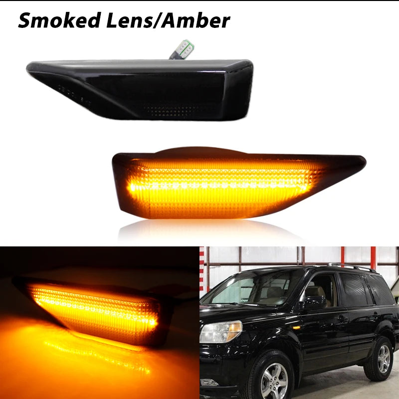 For Honda Element SC Front Bumper Side Marker Indicator Light Amber yellow Turn Signal Lamp/Driving Lights 2009-2010