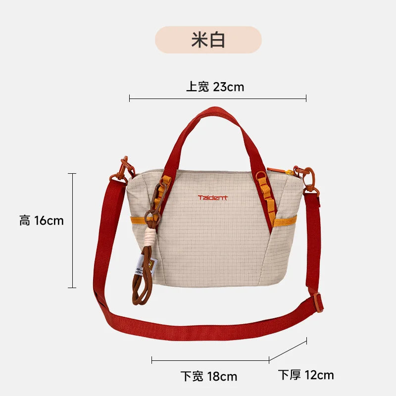 Outdoor Lightweight Multi-Way Tote Bag Fashion Contrast Color Casual Handbag for Women Commuting Crossbody