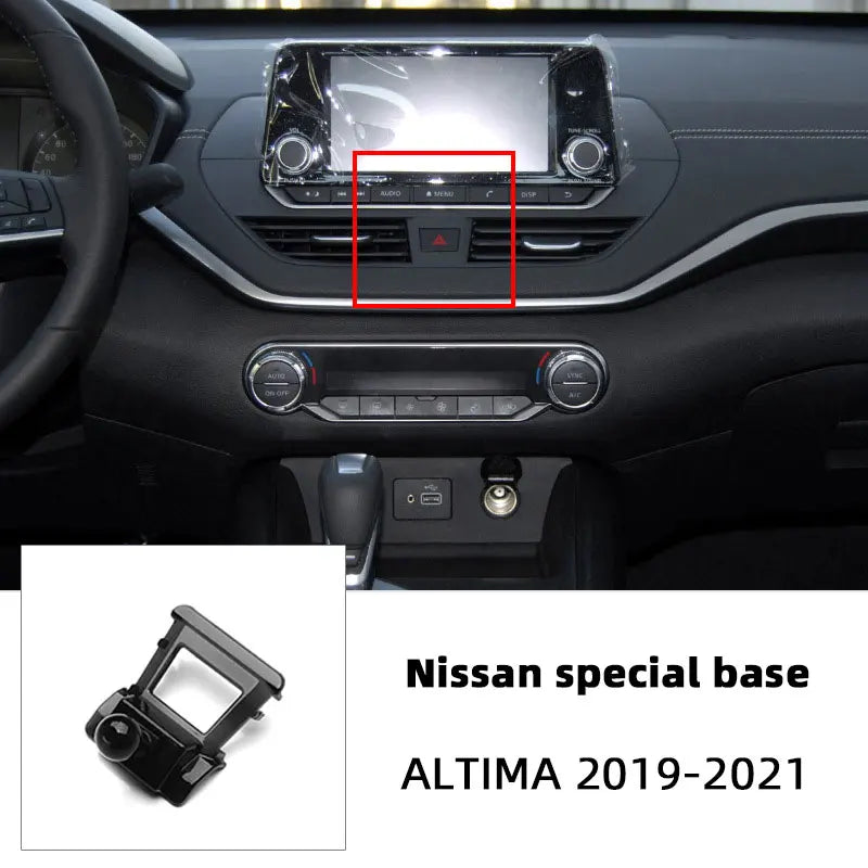For Nissan X-trail Qashqai Rogue Sport Rogue Altima Versa Car Mobile Phone Holder Base Fixed Air Outlet Bracket Accessory