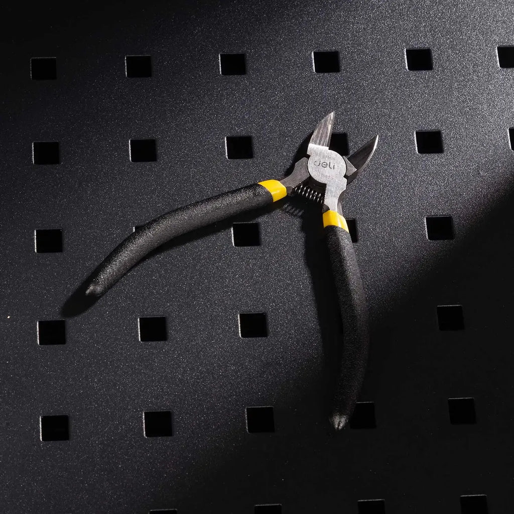Deli 5 Inch Tools Plastic Nippers Non Slip Flash Wire Cutting Multi Function Electrician Repairing Pliers Hand Tool