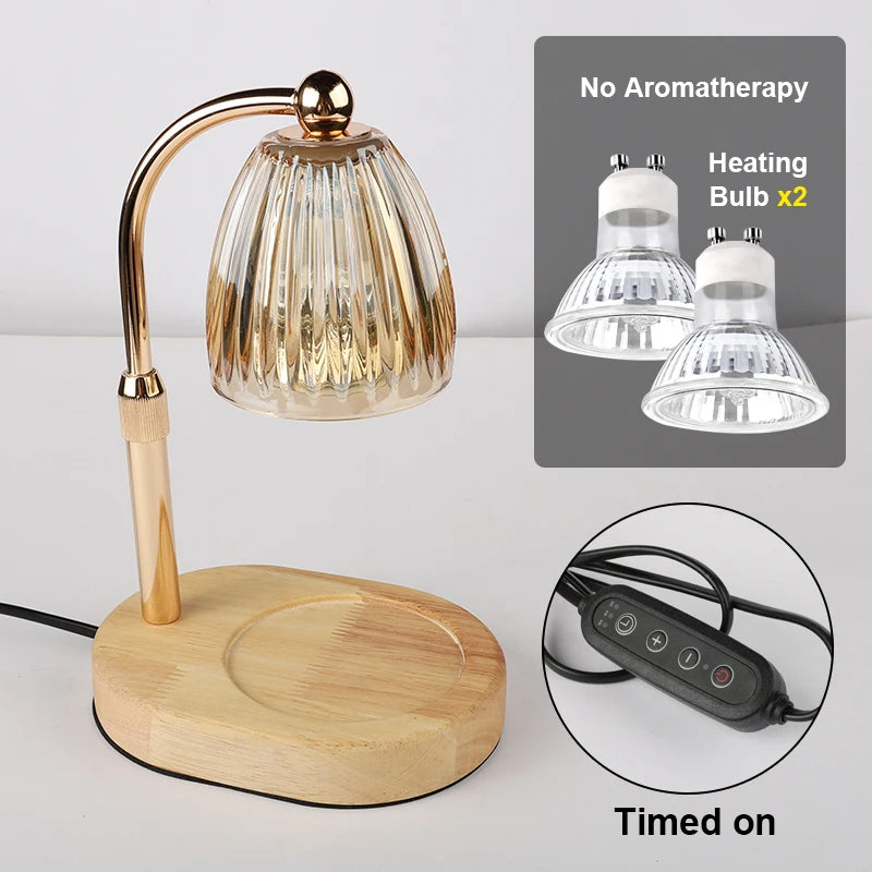 50WCandle Warmer Lamp with Timer Dimmable Candle Lamp Warmer Glass Candle Warmer Adjustable Candle Light Cozy Bedroom Home Decor