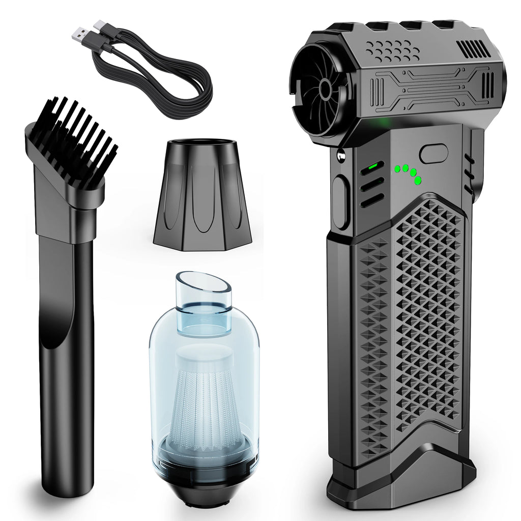 Car Vacuum Cleaner Violent Jet Fan Blower Turbo Fan Cleaning Blowing Tools Hair Dryer Family Electric Air Duster Auto Accessories Dust Collector Outdoors Portable 150000RPM