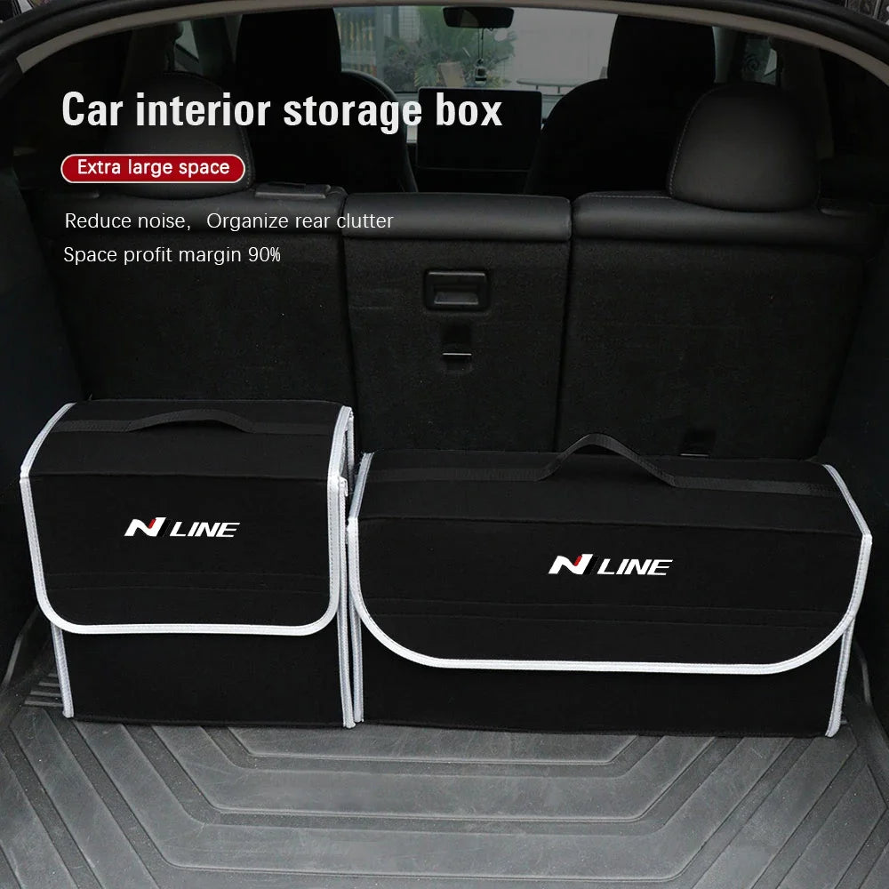 Car Trunk Organizer Box Large Capacity Folding Storage Bag For Hyundai IONIQ Nexo Palisade Elantra Sonata Grandeur Tucson HB20