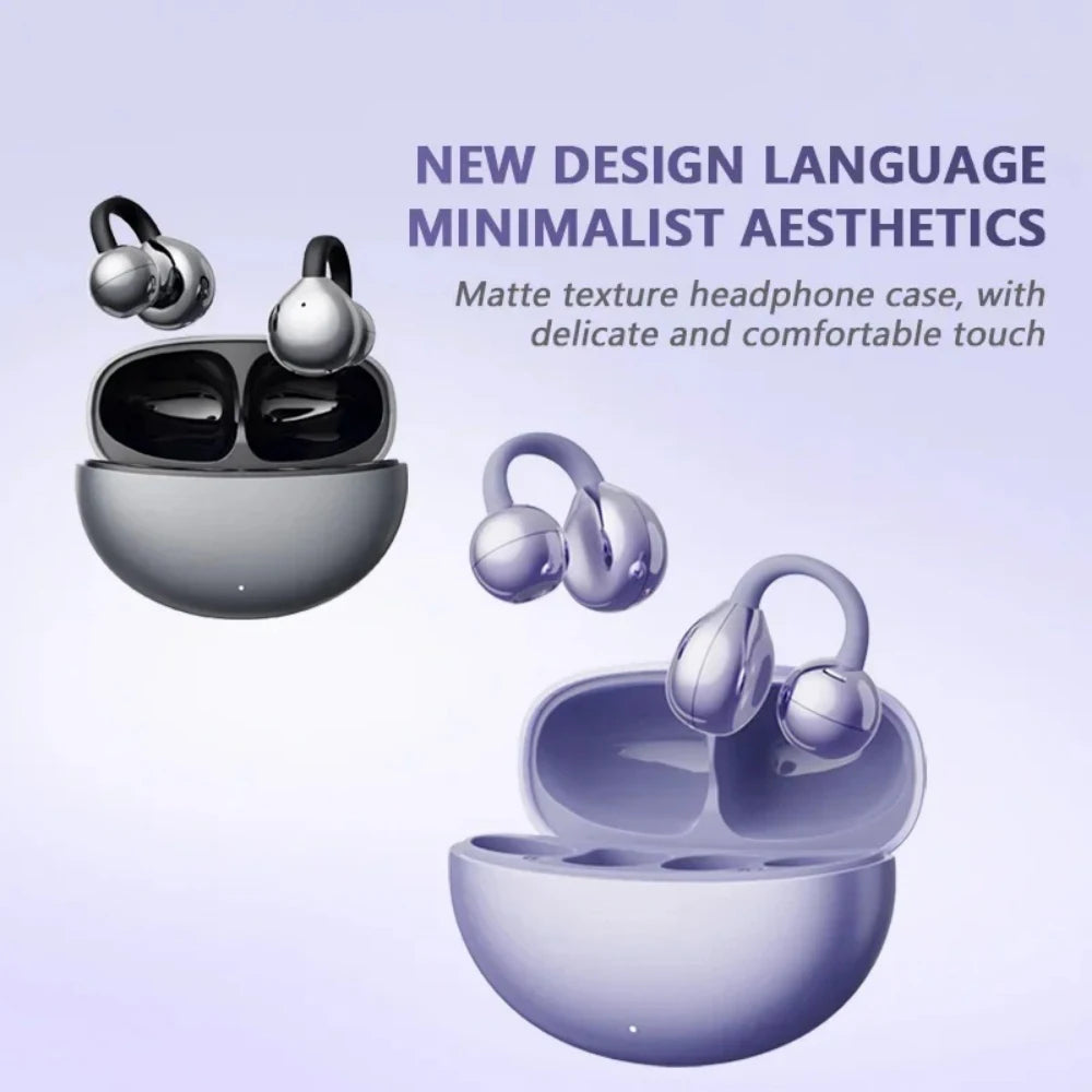 2026 New Clip-on Sports Headphones OWS Wireless Silicone Earphones Universal For Android Ios Smartphone With Mic Gaming Headset