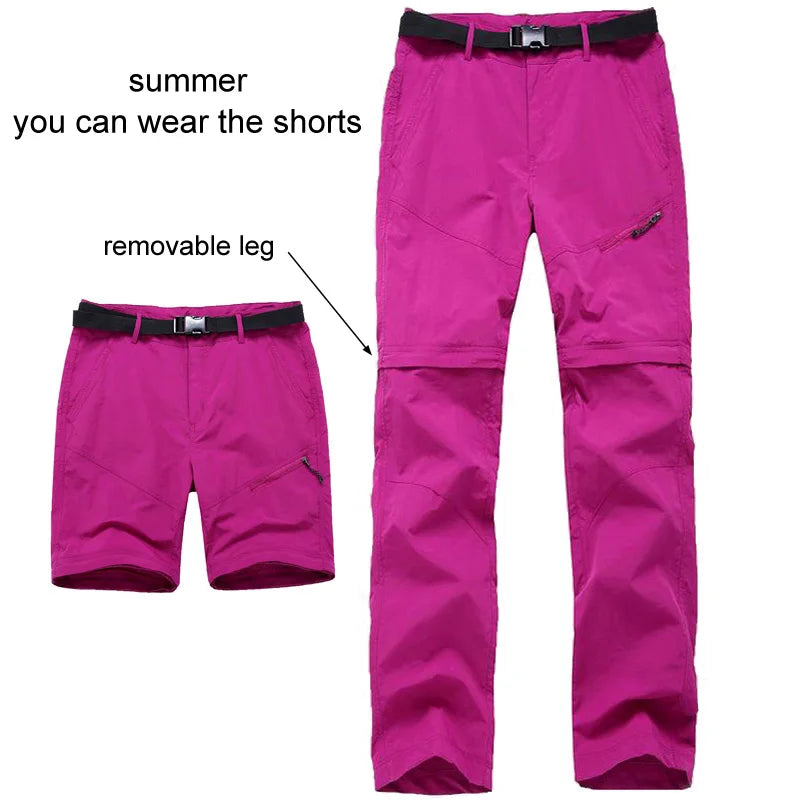 NUONEKO Womens Outdoor Hiking Pants Women Summer Quick Dry Trousers TravelClimbingCampingTrekking Pants Woman Sports Shorts PN87
