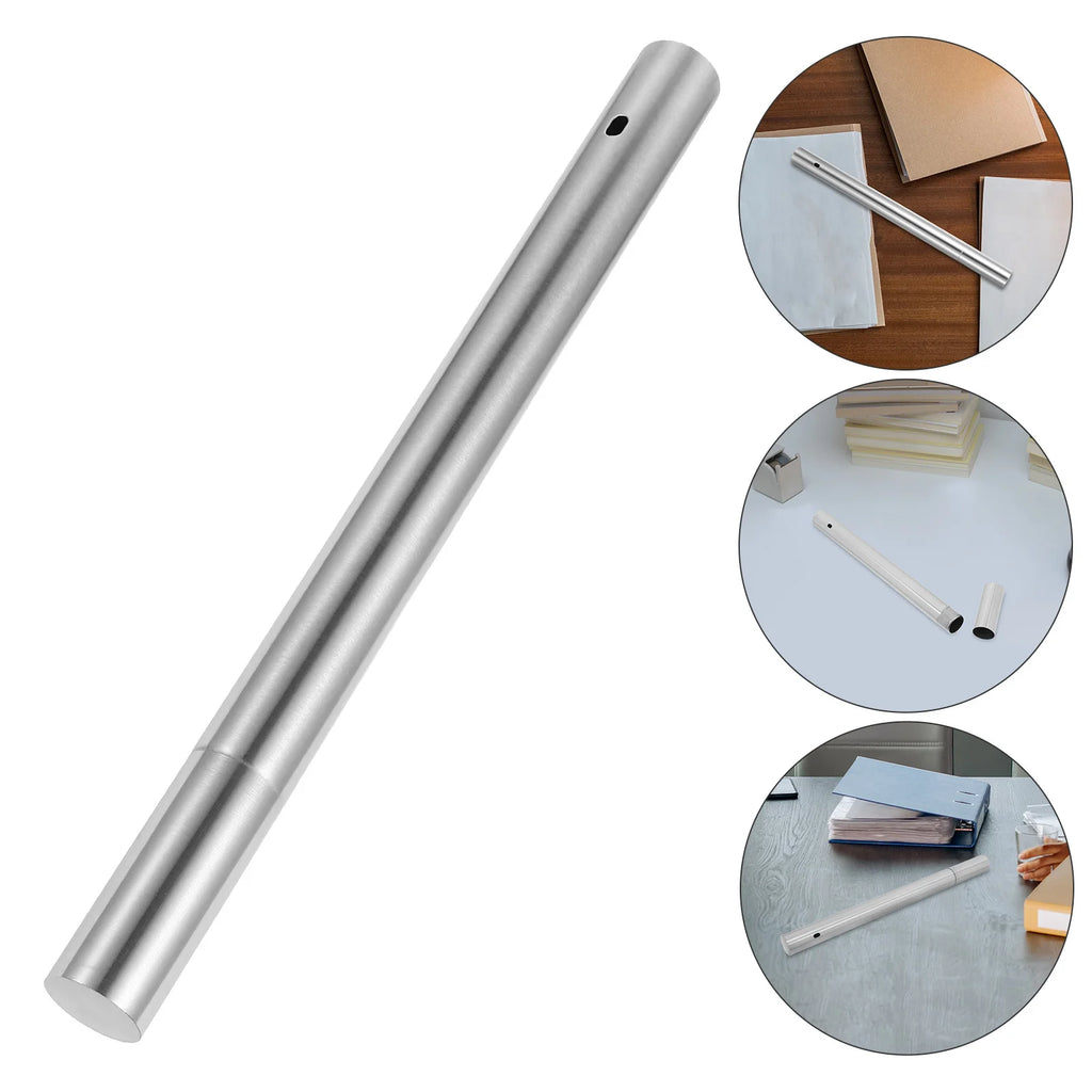 Document Storage Tube Stainless Steel Portable Certificate Holder for Birth Certificates Diplomas Office Home Use