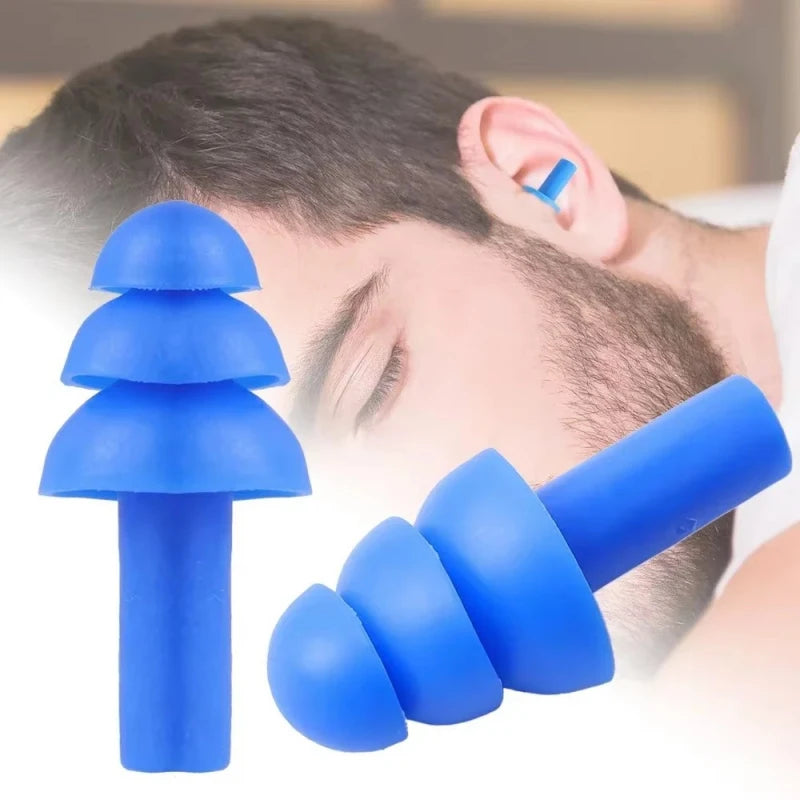 1-20Pairs Waterproof Silicone Ear Plugs Noise Cancelling Sleeping Swimming Earplugs Reusable Comfortable Hearing Protection