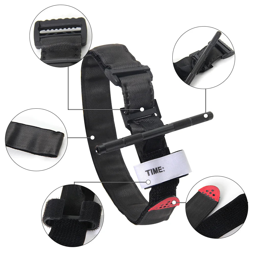 Tactical Emergency Tourniquet Aluminum Rod One-Handed Operation Spinning First-Aid Supplies Rescue Life Outdoor Survival Tool