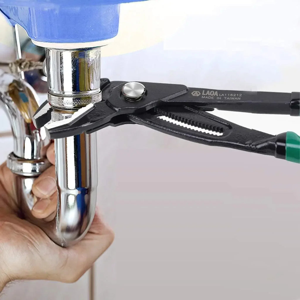 LAOA 12-Speed Quick-Adjusting Water Pump Pliers, Large-Opening Multi-Purpose Water Pipe Pliers, Push-Button Type