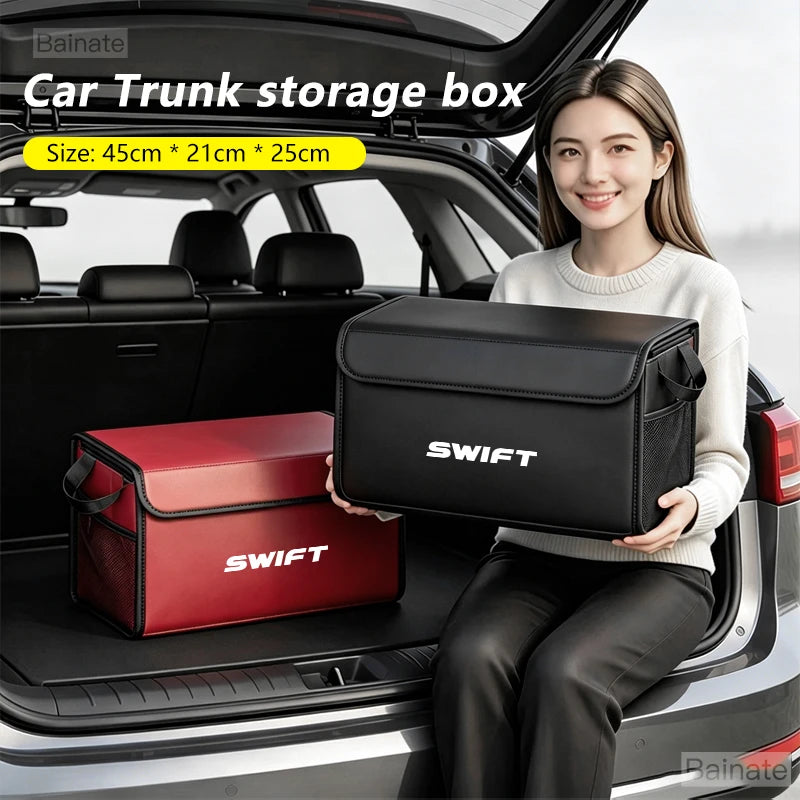 Car Trunk Foldable Storage Box For Suzuki Swift ZA ZD 2014 2017 2020-2026, Multi-Functional Folding Interior Storage Accessories