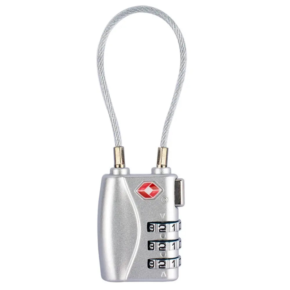 Small Padlock TSA Customs Lock Cable Luggage Lock Anti-Theft Combination Lock High Security Waterproof Steel Cable Padlock
