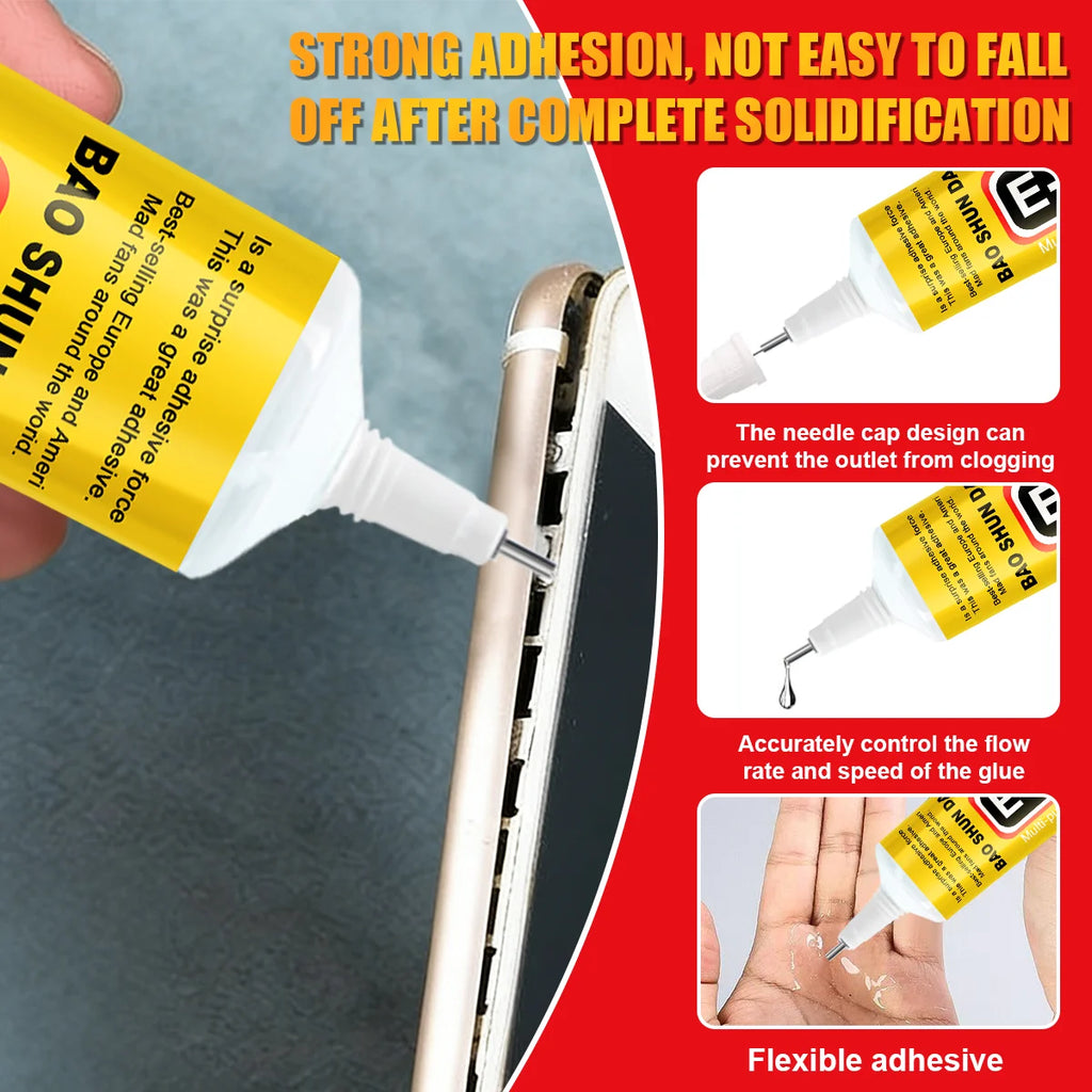 E8000 Phone Screen Bezel Repair Adhesive, E8000 Multi-Purpose Liquid Glue, Super Strong Adhesive for Jewelry, Crafts, Rhinestones, Diy, Phone Screen