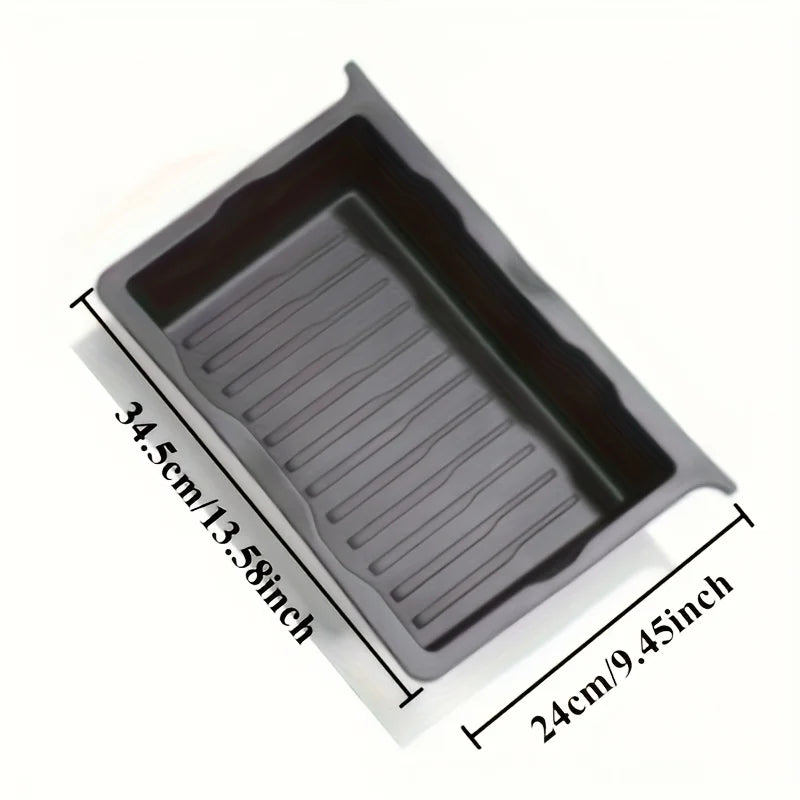 Durable ABS under seat storage organizer! Heavy duty car seat storage box with adjustable compartments and hidden trays