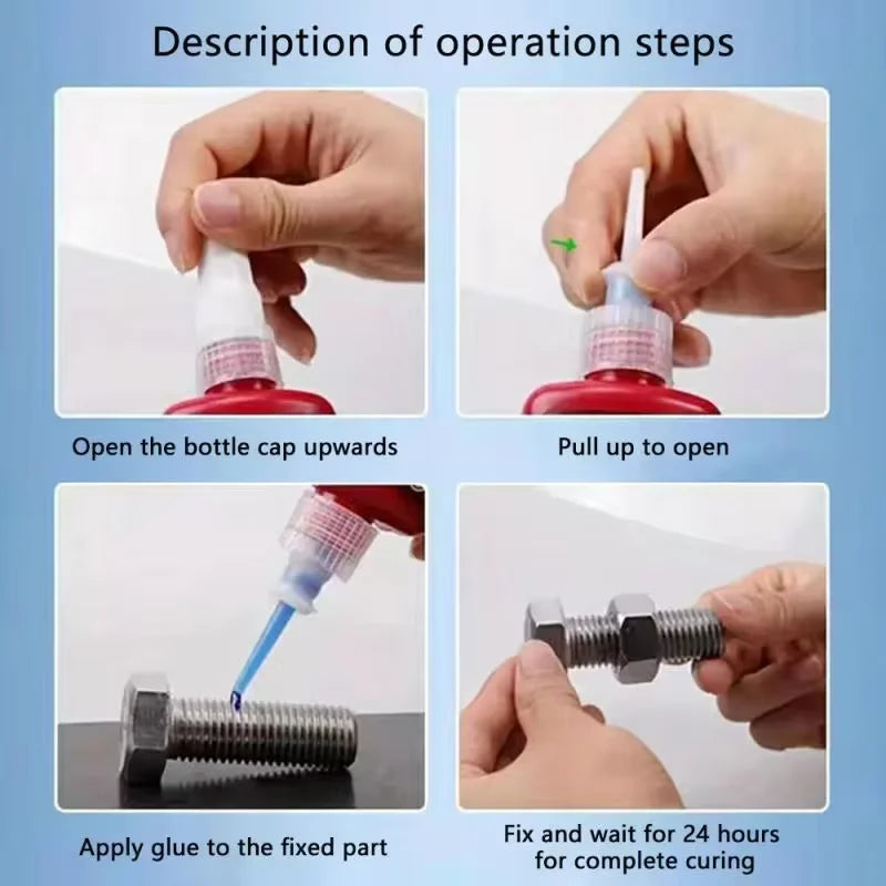50ml Threadlocker 222 242 243 263 271 272 290 Screw Glue Quickly Cured Thread Locking Agent Anaerobic Adhesive Glue Anti-Loose