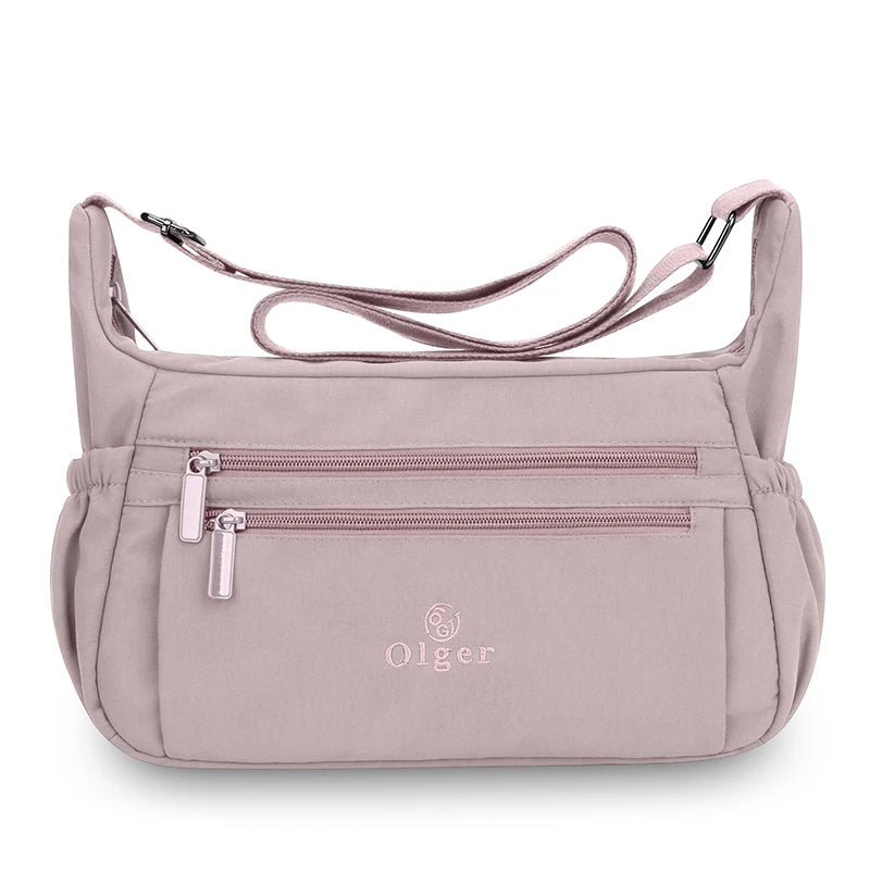 Fashion Nylon Women's Crossbody Bag Handbags with Multiple Pockets Large Capacity Lightweight Travel Shoulder Bag for Women