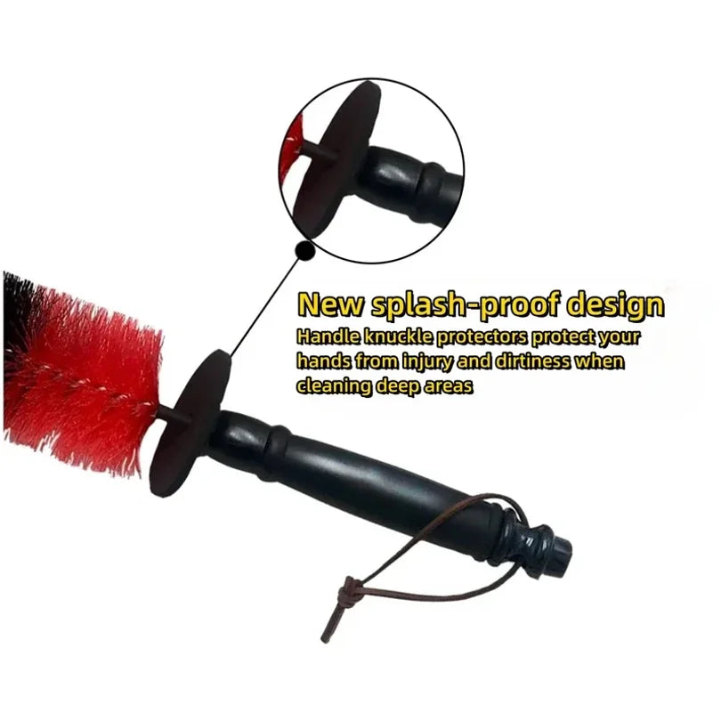 Auto Wheel Long Soft Cleaning Brush Car Wheel Brush Rim Tire Detailing Brush Car cleaning for Wheels Rims Exhaust Vehicle Engine