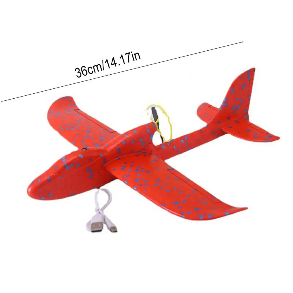 Airplane Toys with Propeller Guard Safe EPP Foam Electric Glider for Kids USB Rechargeable Long Flight Time Easy for Birthday