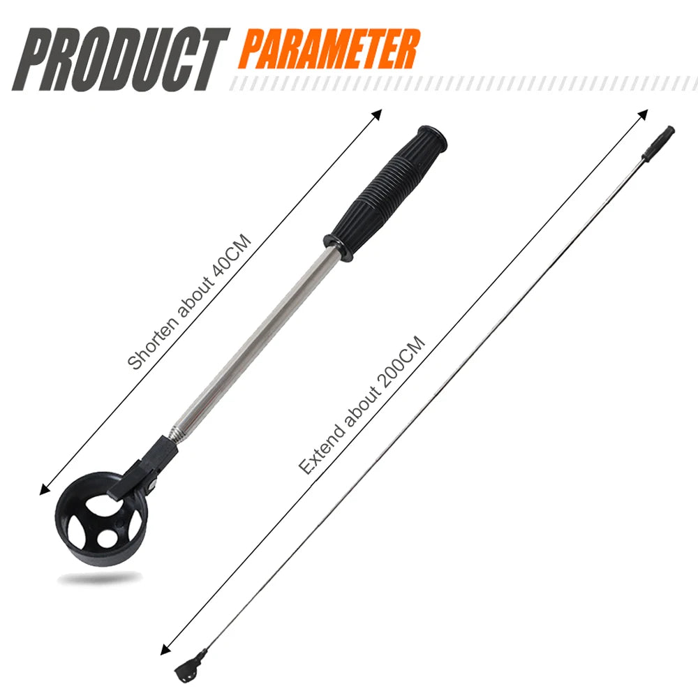 Telescopic Golf Ball Retriever, Stainless Steel Shaft Extendable Golf Ball Pick Up Tool for Golf Course, Water Hazard Retrieval