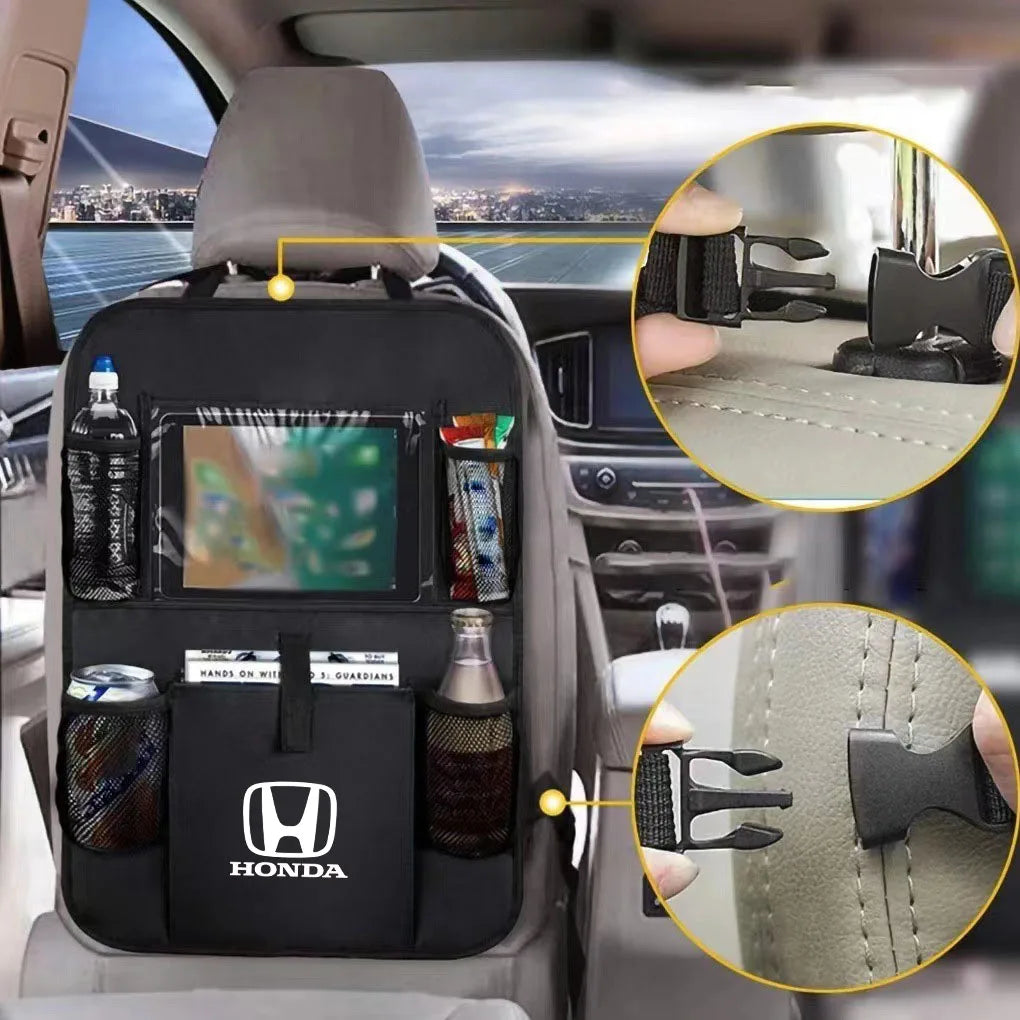 Car Seat Organizer Seat Back Storage Bag Rear Anti-wear Anti-kick Pad For Honda Accord Civic FIT Insight CRV Jazz HRV CRZ CRX