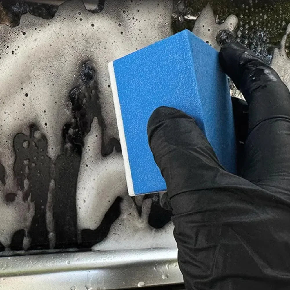 Car Glass Oil Film Cleaning Sponge Wiper Polishing Sponges Car Windshield Wool Felt Brush Oil Removal Tools