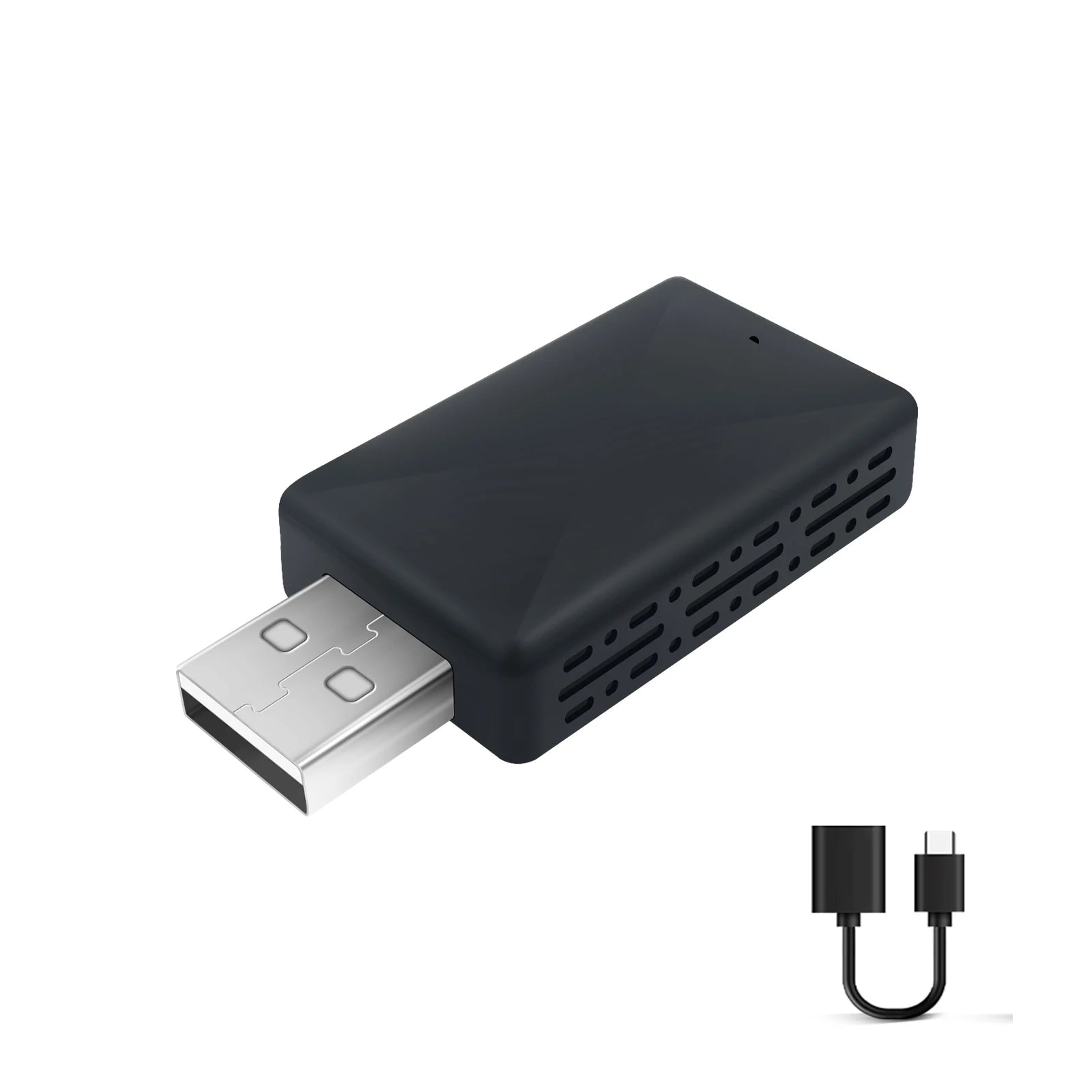 2026 Wireless CarPlay Android Auto 2-in-1 Adapter for Factory Wired Car Plug&Play 5.8Ghz WiFi USB Converter Box with OTA Update