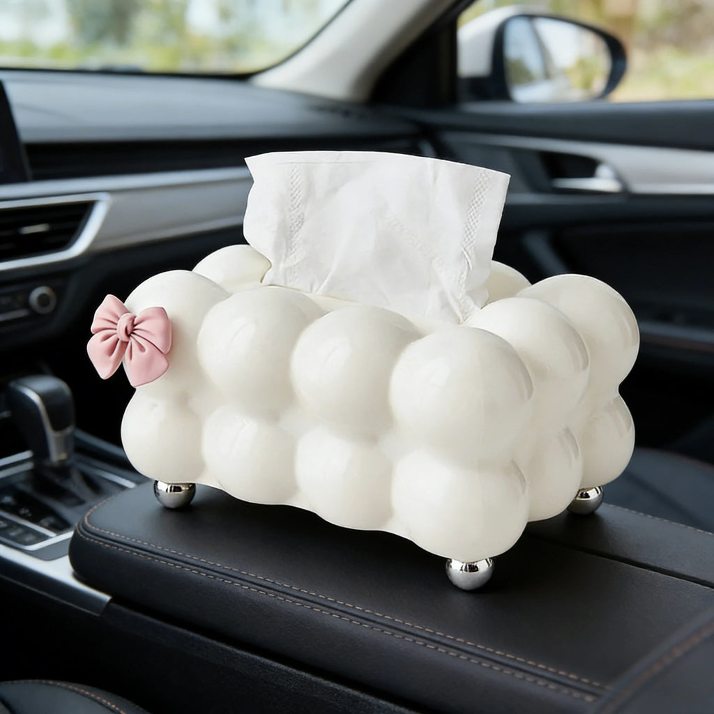 1pc Premium Cloud-Shaped Plastic Tissue Holder Solid Color Creative Paper Tissue Boxes  Car Tissue Holder  Acrylic Box
