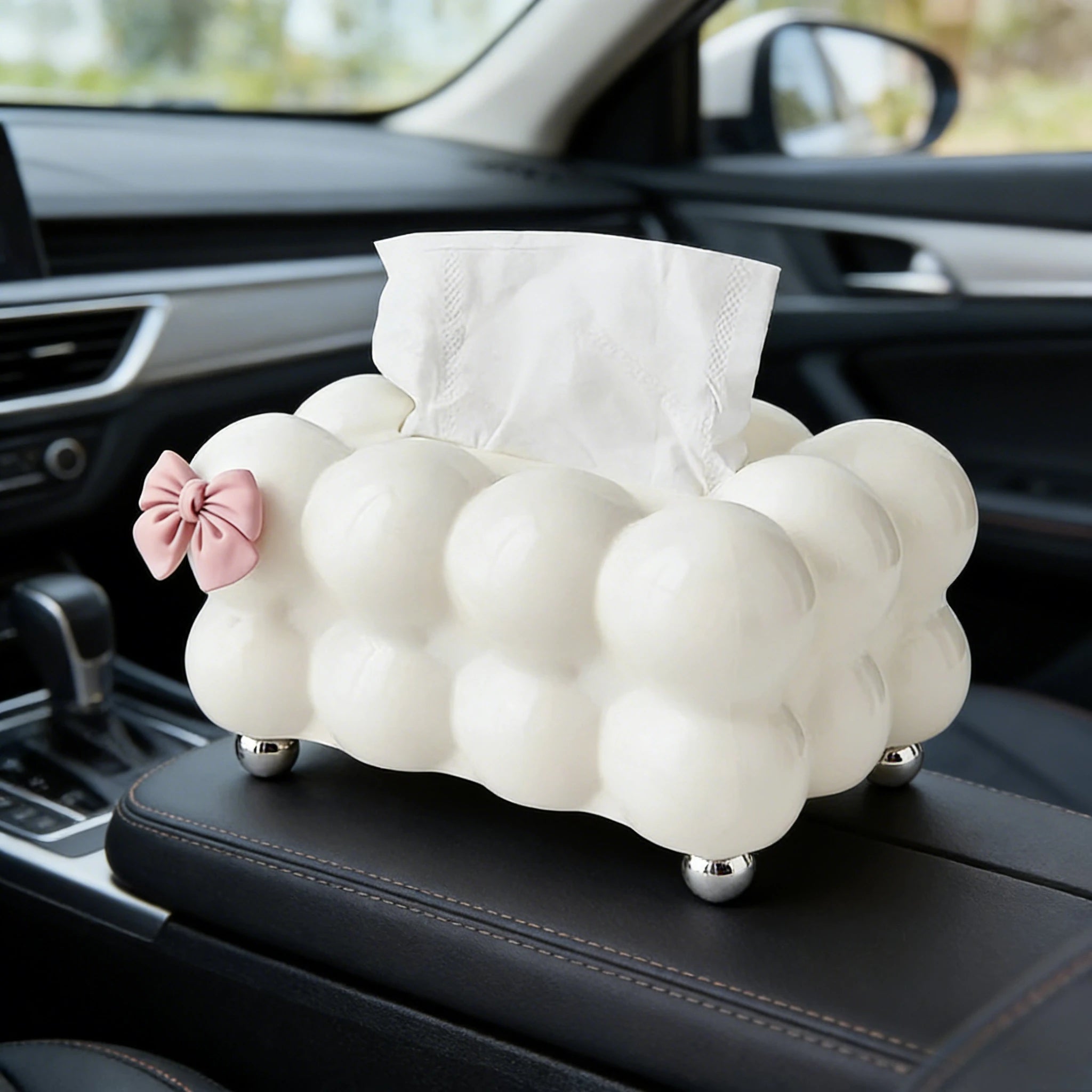1pc Premium Cloud-Shaped Plastic Tissue Holder Solid Color Creative Paper Tissue Boxes  Car Tissue Holder  Acrylic Box