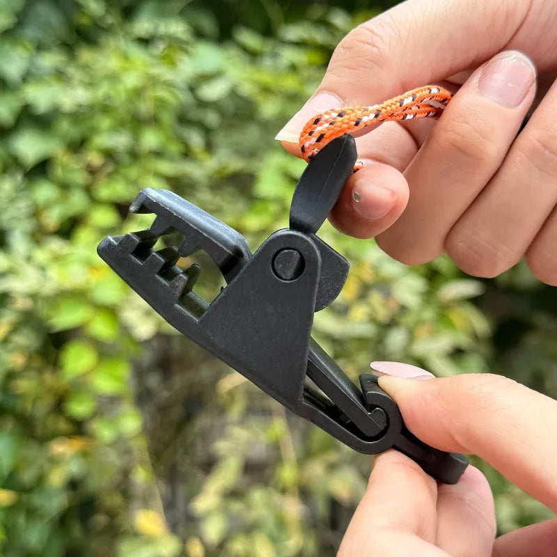4/1pcs Sturdy Heavy Duty Tent Clips Outdoor Tarpaulin Clamps Anti-wind Fixed Tent Reinforced Tarp Clips Hook for Outdoor