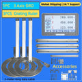 High Accuracy 3 Axis LCD DRO Set Digital Readout and 3 Pieces 0-1000mm 5um 1um Linear Scale Encoder Sensor Grating Ruler