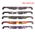 1/10/50Pcs Paper Solar Eclipse Glasses Safe for Direct Sun Viewing, CE & ISO Certified for Total & Partial Eclipse Observatios