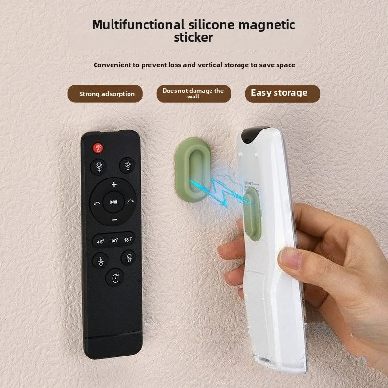 5pcs Magnetic Remote Control Holder Strong Self-Adhesive Wall Mount Bracket TV Conditioner Remotes Universal Household Organizer