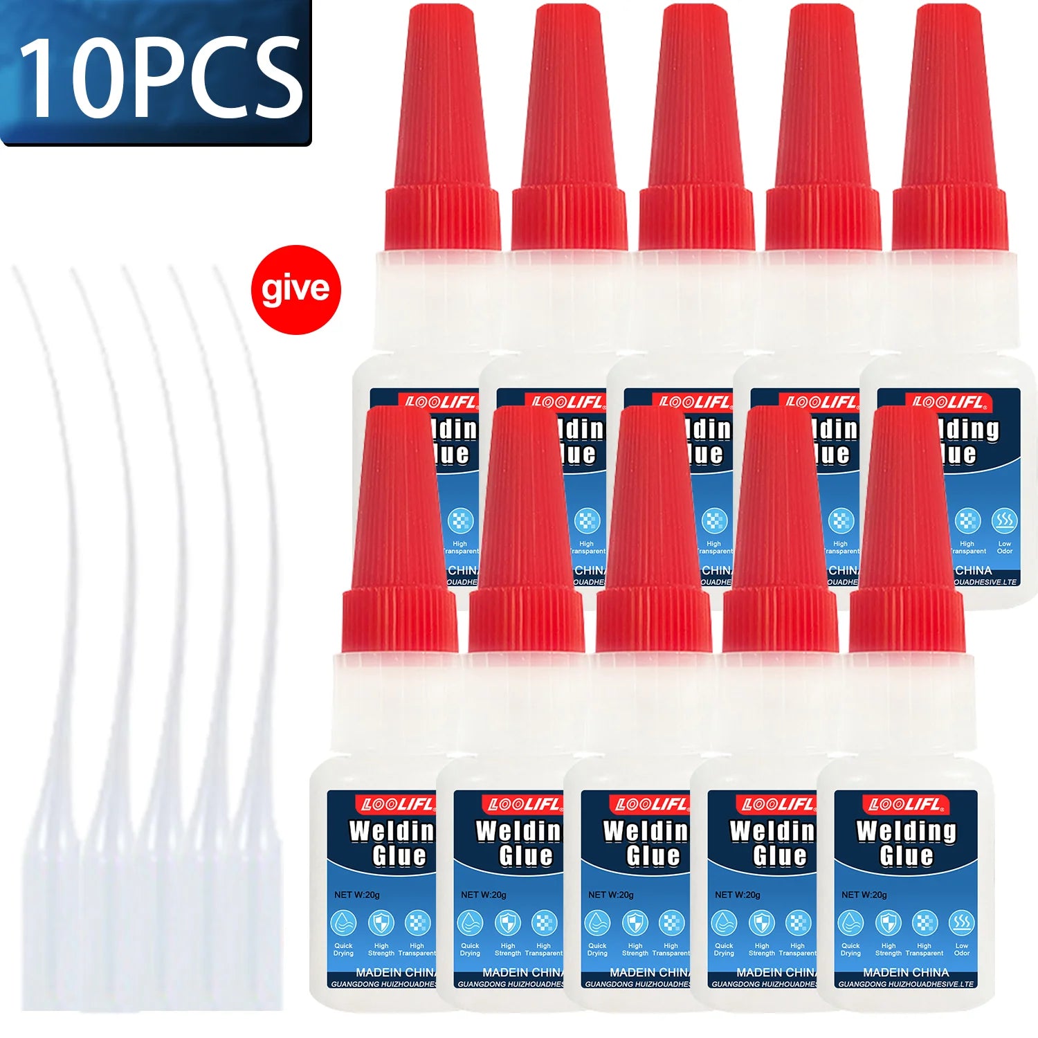 Universal Super Glue Extra Strong Adhesive Quick Drying Cyanoacrylate for Metal Plastic Wood Bonding Ceramic Liquid Glue Tool