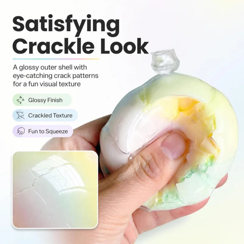 Squeeze Stress Ball Cracked Wax Chocolate Shaped Soft Squishy Fidget Toy Desk Toy For Stress Relief Office Study Break Adults